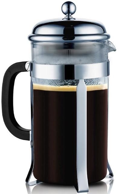 SterlingPro French Coffee Press --8 Cup/4 Mug (1 liter, 34 oz), Chrome