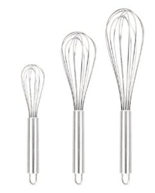 Clearance Sale - Ouddy 3 Pack Stainless Steel Whisk, Kitchen Whisk, Balloon Whisk Set, Wire Whisk, Egg Frother, Milk & Egg Beater Blender, Kitchen Utensils for Blending, Whisking, Beating & Stirring