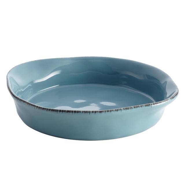 Rachael Ray Cucina Stoneware 1-1/2-Quart Round Baker, Agave Blue
