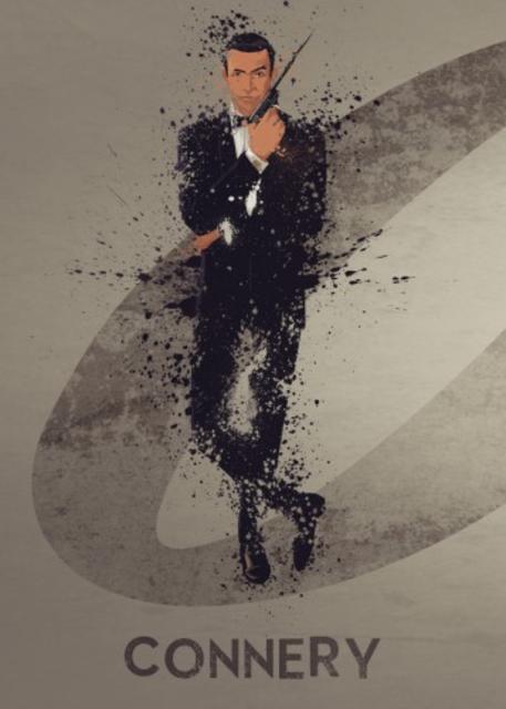 CONNERY – BOND ACTOR’S SERIES 1/6. A COMBINATION OF ... POSTER MADE OUT OF METAL