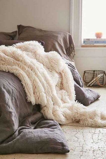 Plum & Bow Faux Fur Throw Blanket