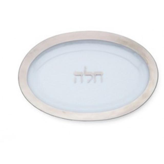 Challah Oval Platter, Platinum