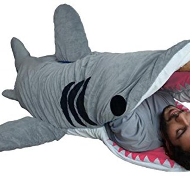 Chumbuddy 3 Adult Great White Edition Shark Designer Plush Sleeping Bag
