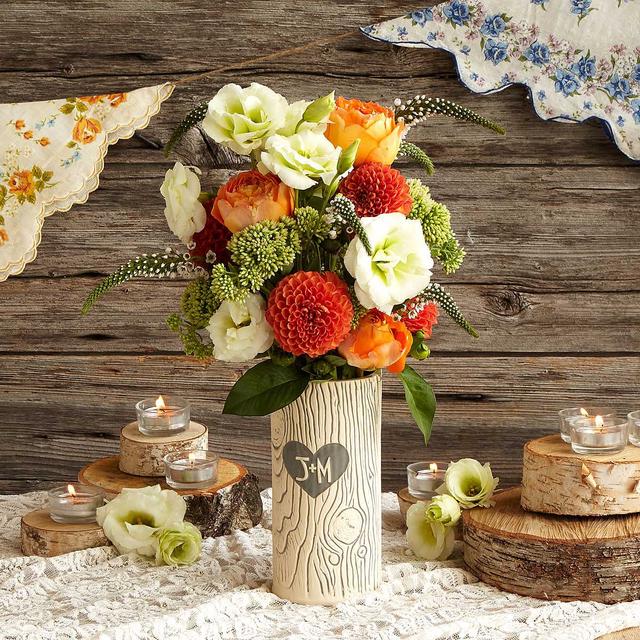 Personalized Faux Bois Vase