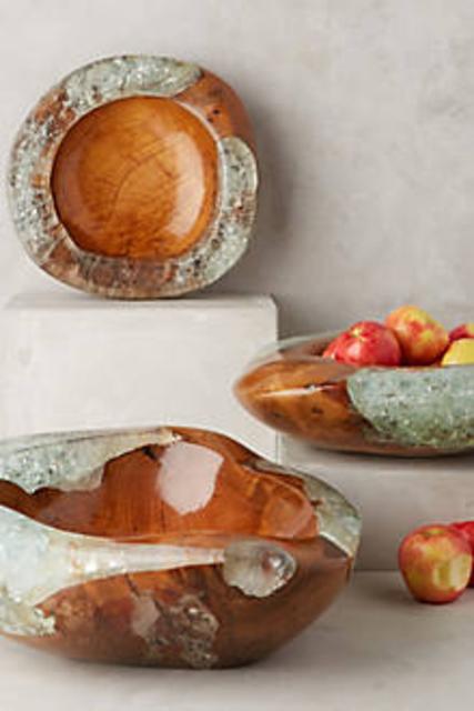Teak And Resin Bowl
