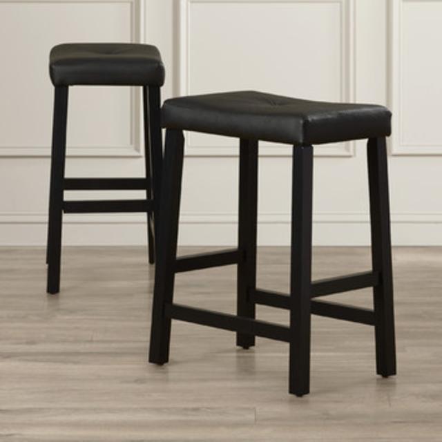 Newark 24" Bar Stool with Cushion by  Alcott Hill