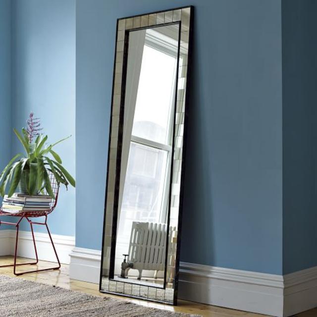 Antique Tiled Floor Mirror