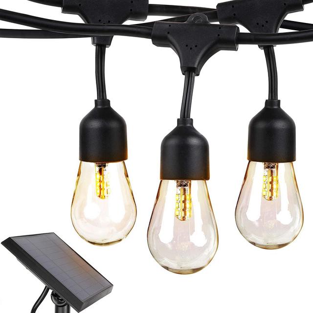 Solar Outdoor String Lights - 48ft