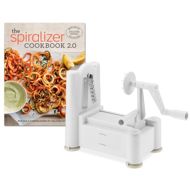 Paderno 3-Blade Spiralizer and Spiralizer 2.0 Cookbook