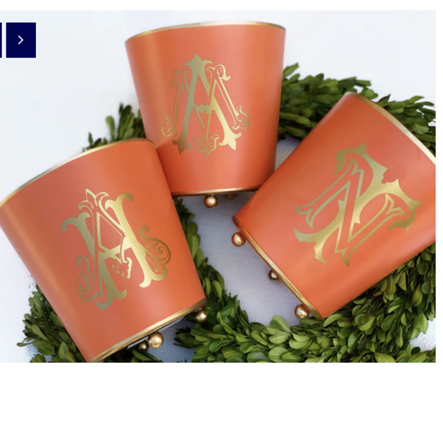 Orange & Gold Round Cachepot