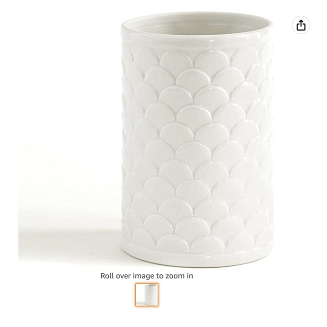Tumbler, Scala Bath Accessories | Embossed Porcelain