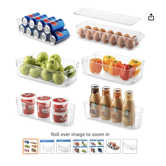 Refrigerator Organizer Bins - Clear Storage Racks