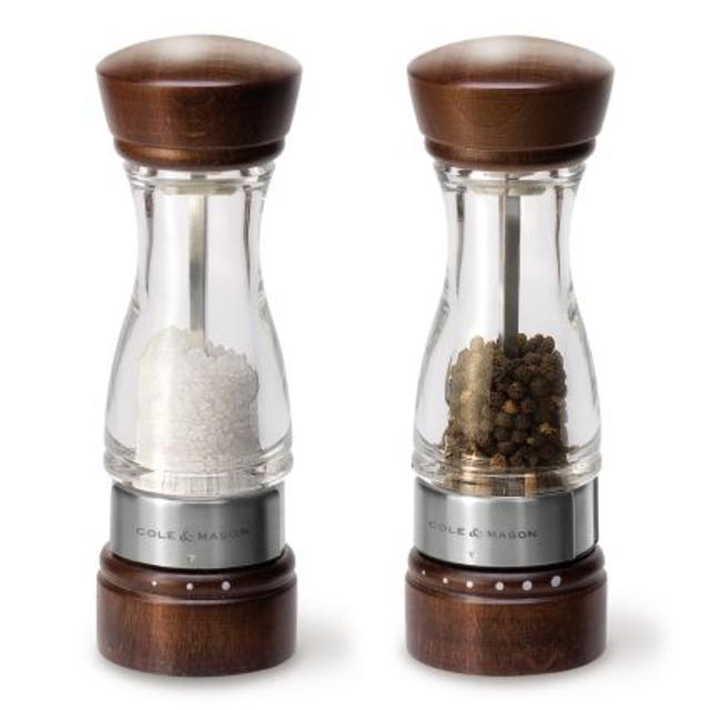 Cole and Mason Keswick Wood and Acrylic Salt & Pepper Mills