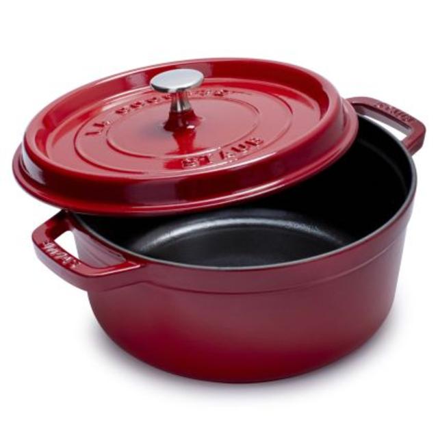 Staub Cherry Round Cocottes - 7 Qt