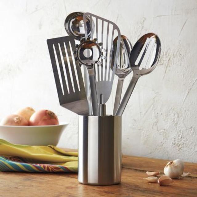 Stainless Steel Tools with Caddy, Set of 7