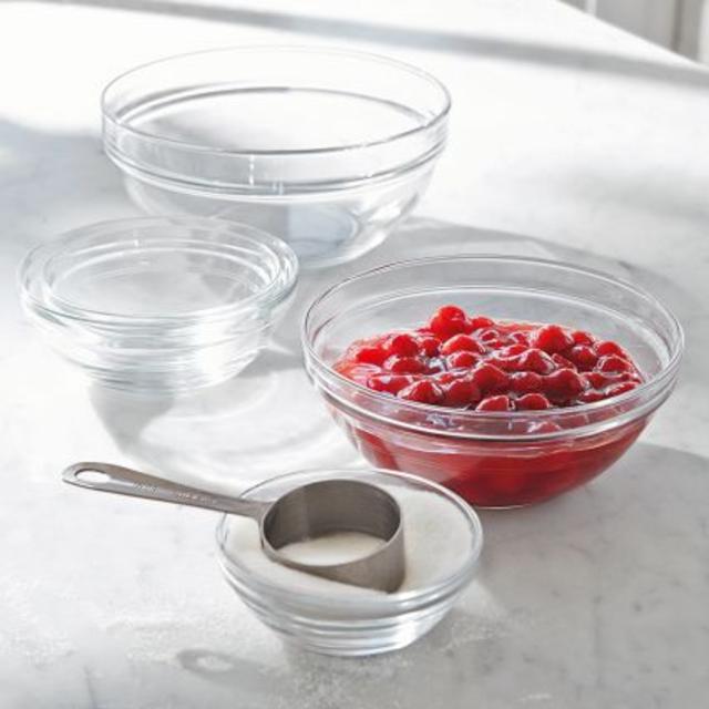 Duralex Lys Clear Stackable Bowls, Set of 10