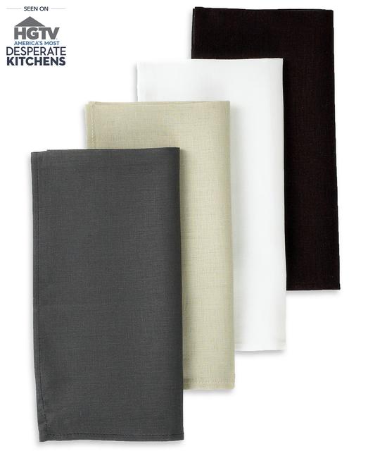 Chilewich Solid Linen Napkin in White