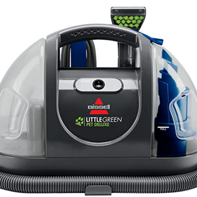 BISSELL Little Green Pet Deluxe Portable Carpet Cleaner, 3353, Gray/Blue
