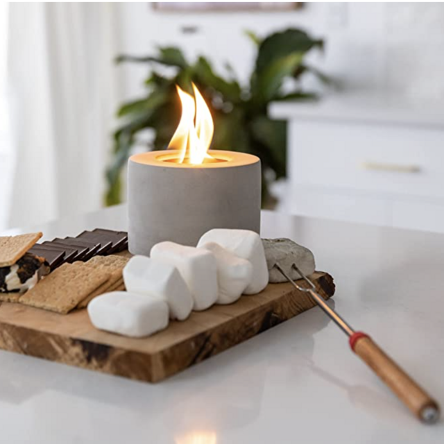 Napoli Tabletop Fire Pit. Indoor Fire Pit and Balcony Decor. 5" Table Top Fire Pit Bowl, Rubbing Alcohol Fueled Concrete Firepit. Mini Fire Pit, Tabletop Fireplace, Smores Maker, Portable Fire Bowls