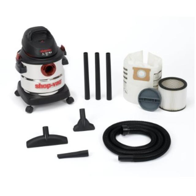 Shop-Vac 5986000 5-Gallon 4.5 Peak HP Stainless Steel Wet Dry Vacuum