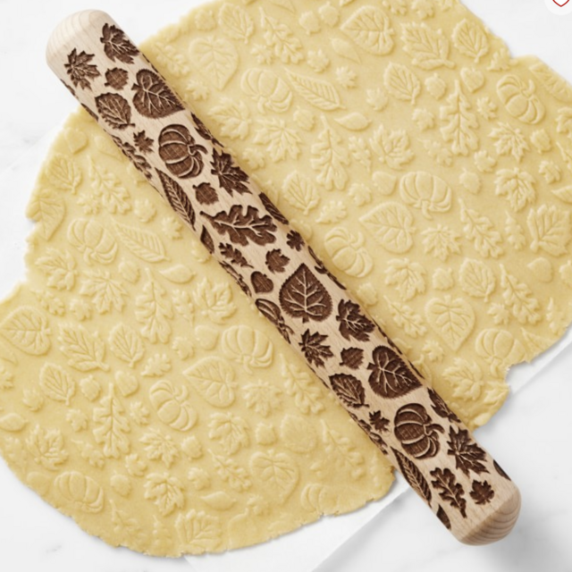 Williams Sonoma Fall Harvest Embossed Rolling Pin
