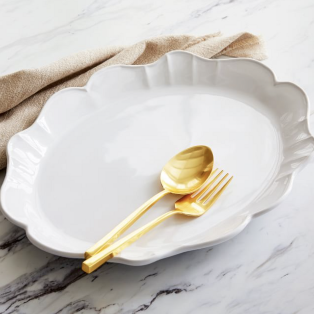 Monique Lhuillier Juliana Scalloped Serving Platter