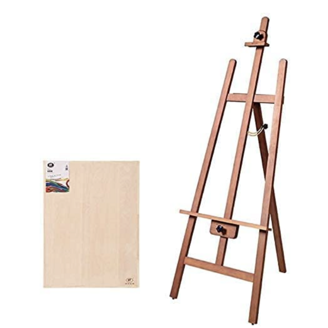 Artist Easel Stand 0826WANQPPS Tabletop Display Painting Tripod Display Easel Wooden Art Easel Painting Easel, Beech Portable Adjustable Studio Easel Outdoor Canvas Easel 4K Artboard Easels(Color:Brow