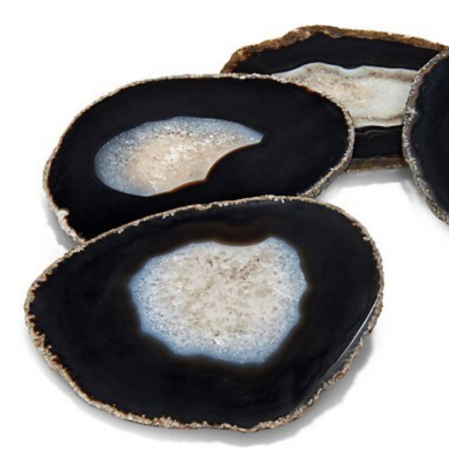 ANNA New York Pedra 4-Piece Agate Coaster Set