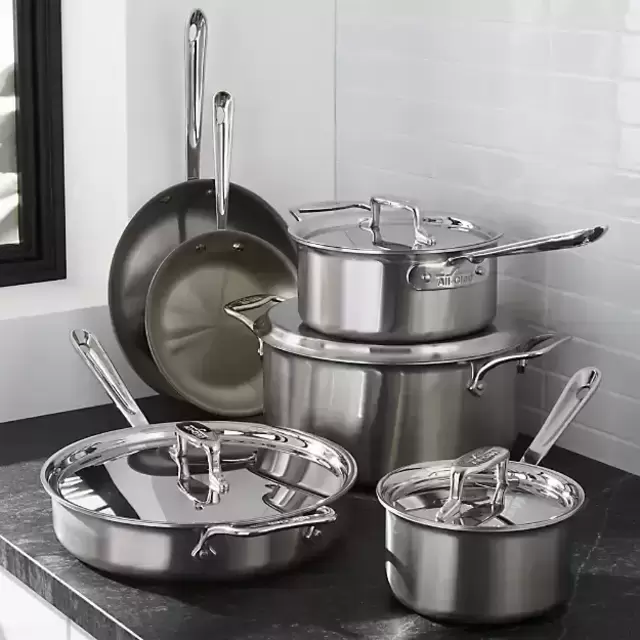 All-Clad ® d5 ® Brushed Stainless Steel 10-Piece Cookware Set with Bonus