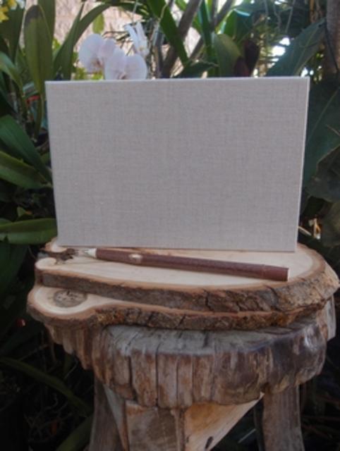 Natural Linen Guest Book