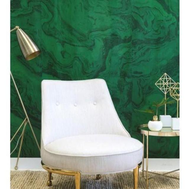 Green Marble Wallpaper Mural by Sarah Sherman Samuel