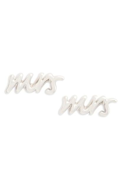 'say yes - mrs' stud earrings
