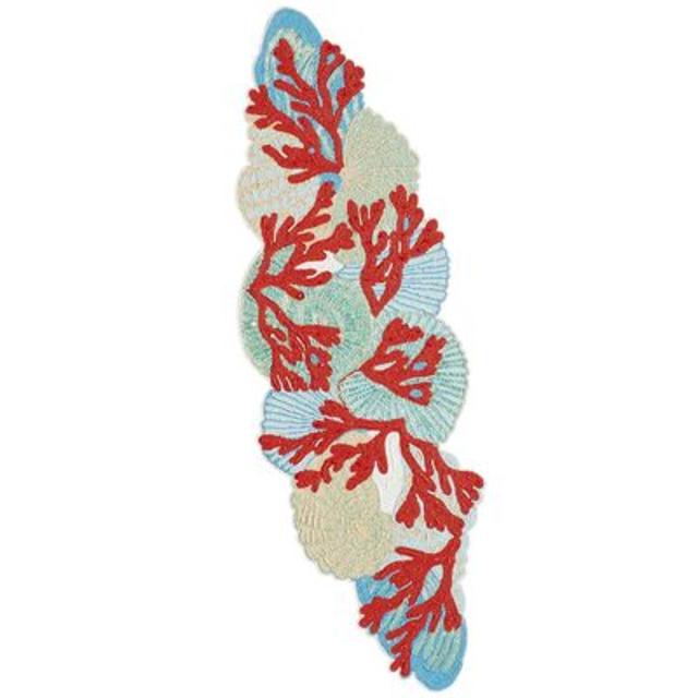Waterways Coral Beaded Table Runner