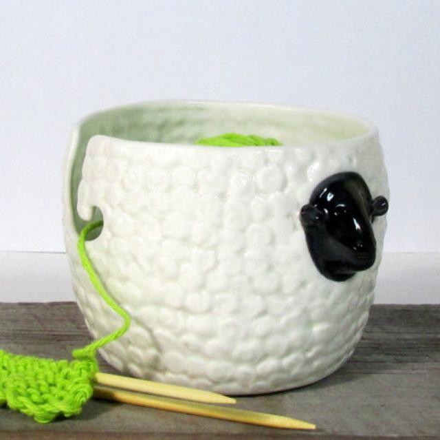 Yarn bowl sheep Knitting bowl Ready to ship