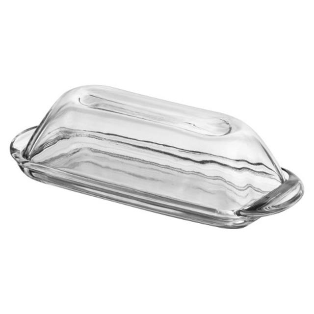 BUTTER DISH RECTANGLE GLASS
