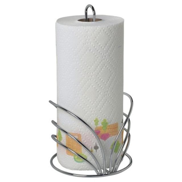 Spectrum Flower Paper Towel Holder Steel - Chrome