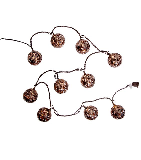 In The Garden 10 Bulb String Lights-Round Copper Ball