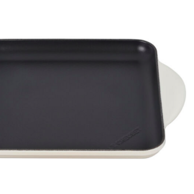 Le Creuset Square Griddle, 9.5" in Meringue
