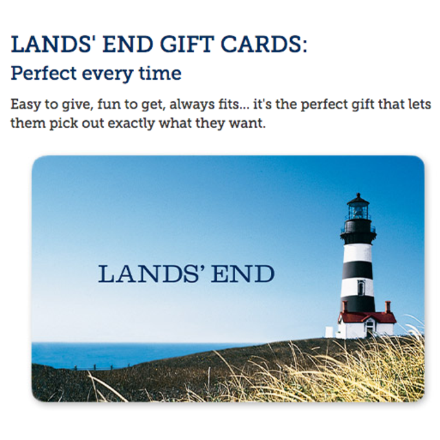 LANDS' END GIFT CARDS
