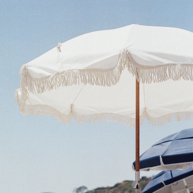 The Premium Beach Umbrella - Antique White
