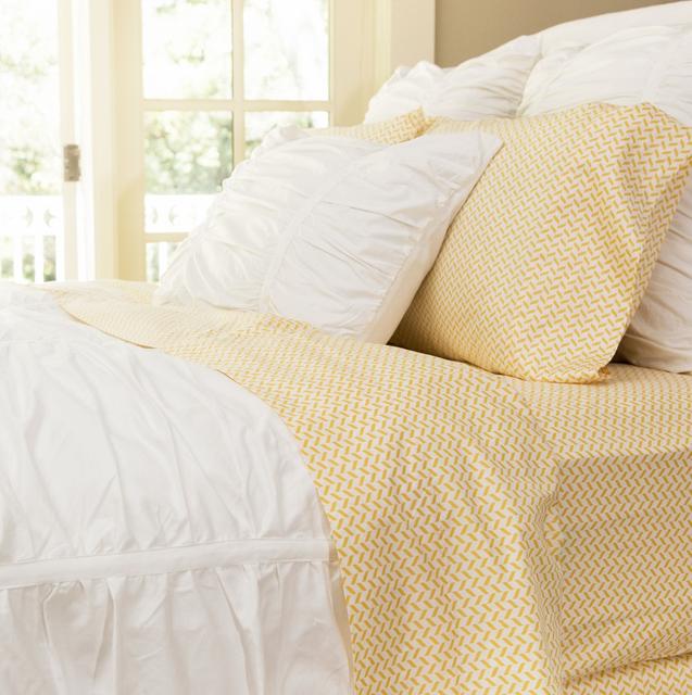 The Yellow Herringbone Sheet Set (Queen)
