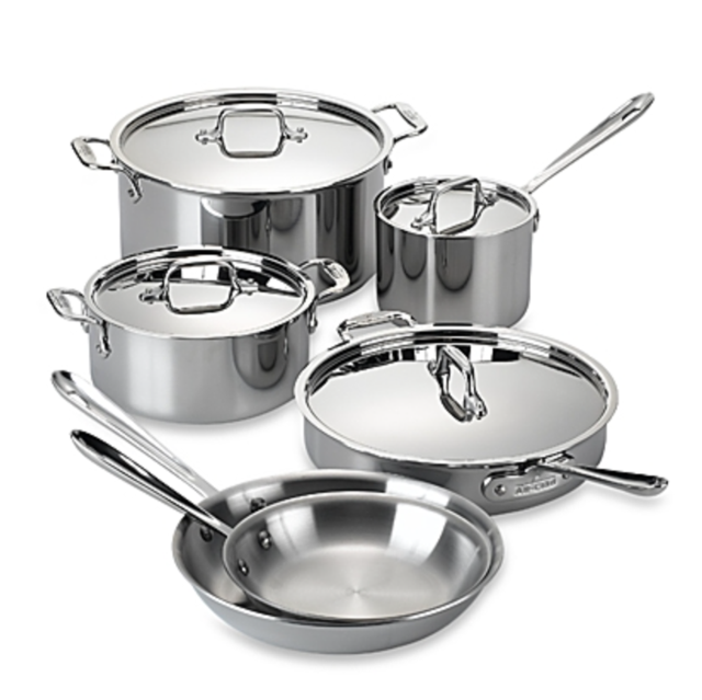 All-Clad Stainless Steel 10-Piece Cookware Set and Open Stock