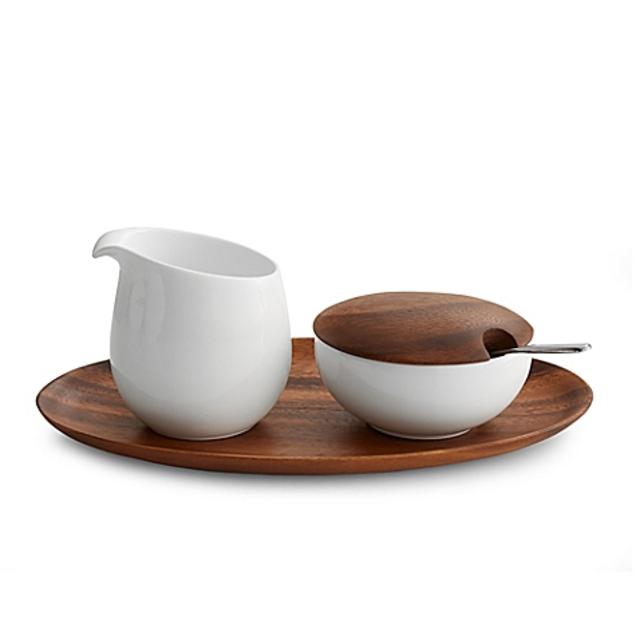 Nambe Skye Sugar and Creamer with Tray