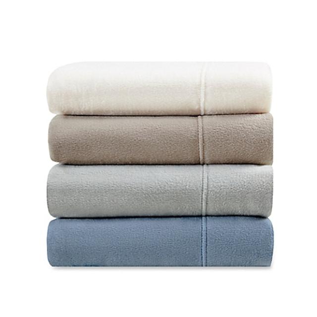 True North by Sleep Philosophy Liquid Velvet Fleece Queen Sheet Set in Grey