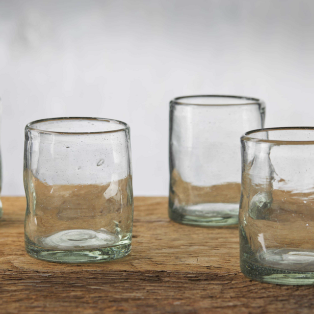 Recycled Drinking Glasses, Short (Set of 4)