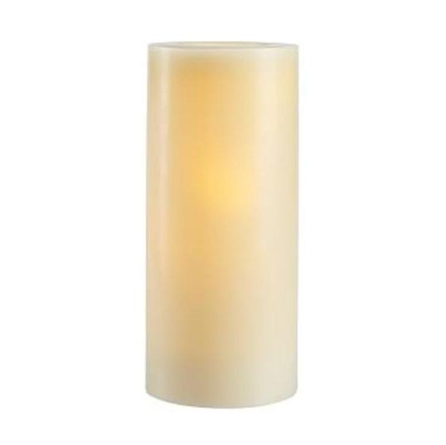 Flameless Grand Wax Pillar Candle - Ivory, 6 x 14"