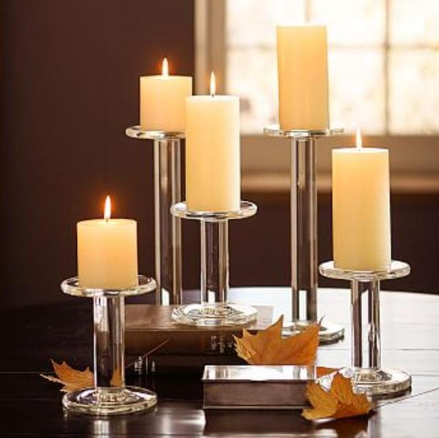 Carson Glass Pillar Holder, Small