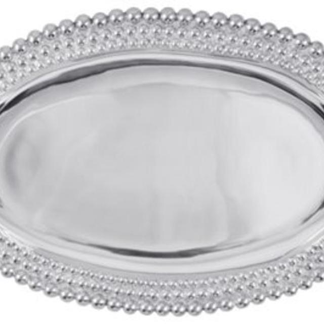 Triple Pearls Oval Platter by Mariposa