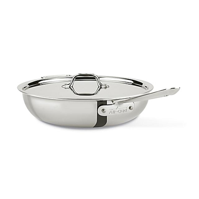 All-Clad® 3-Ply Stainless Steel 4-Quart Covered Weeknight Pan