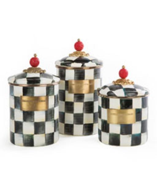 MacKenzie-Childs	Courtly Check Medium Canister											 Courtly Check Medium Canister